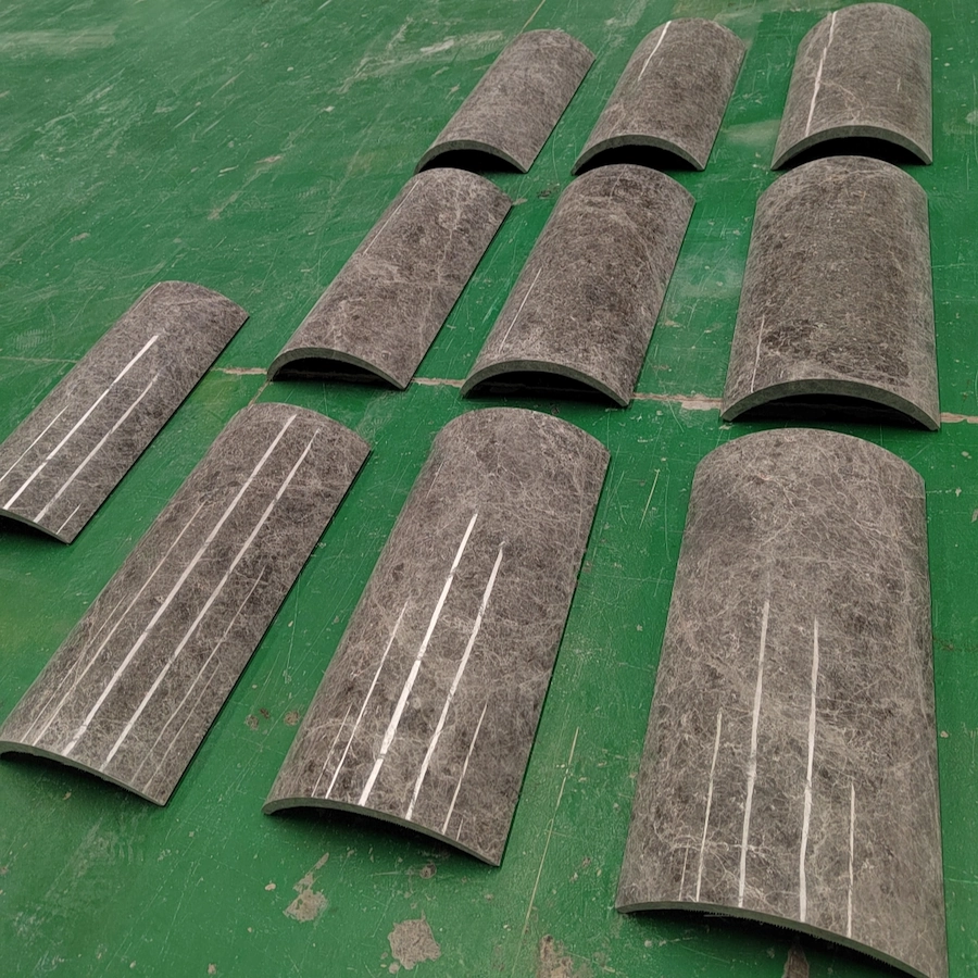 dark marble column hollow cover panels