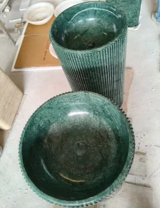 green-marble-fluted-basin-top-view