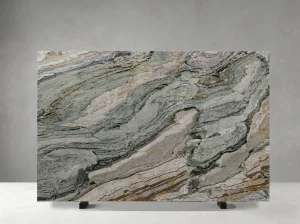 green fantasy quartzite slab layered green pattern for walls floors and island tops