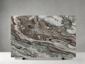 green fantasy quartzite slab natural landscape texture for feature walls and floors