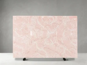 onice rosa onyx slab soft pink background for luxury interiors