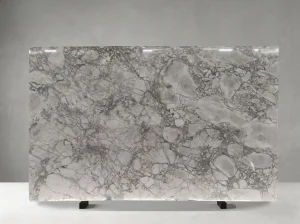 super white quartzite slab breccia pattern for table tops and wall cladding