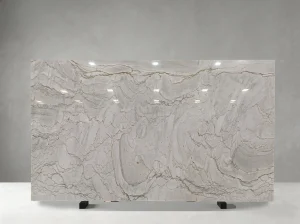 white macaubas quartzite slab directional pattern natural stone surface