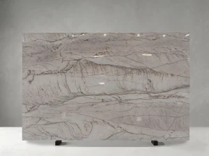 white macaubas quartzite slab soft grey lines natural quartzite surface