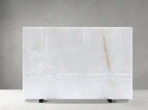 white snow onyx slab milky white pattern for luxury interior projects