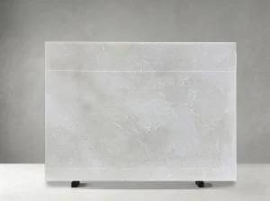 white snow onyx slab warm mineral vein for island tops and wall cladding