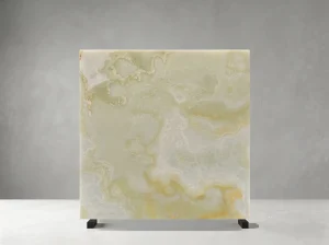 afghan green onyx slab with cloudy white and honey mineral accents