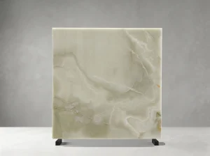 afghan green onyx slab with pale green tone and natural vein movement