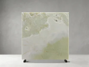 afghan green onyx slab with white green and honey vein pattern