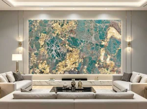 amazon green granite feature wall for luxury interior project