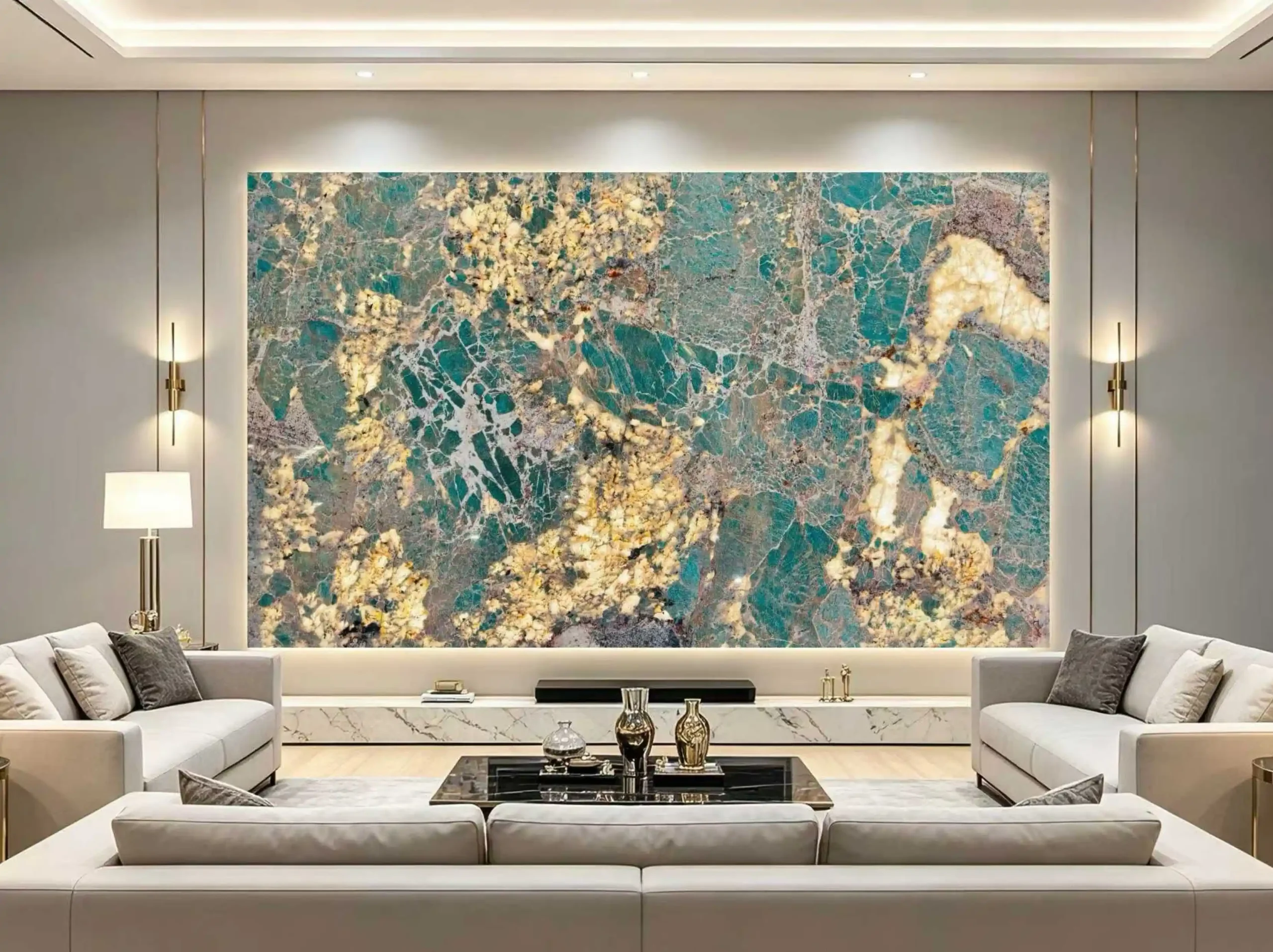 amazon-green-granite-feature-wall-application-01.webp amazon green granite feature wall for luxury interior project
