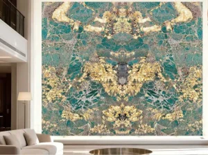 amazon green marble bookmatched wall cladding for luxury lobby project