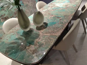 amazonite granite dining tabletop for luxury interior project