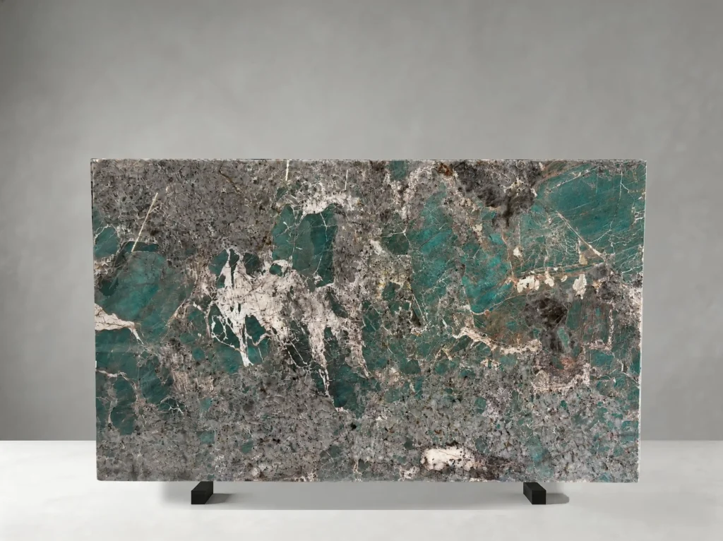amazonite granite slab grey mineral texture natural stone surface