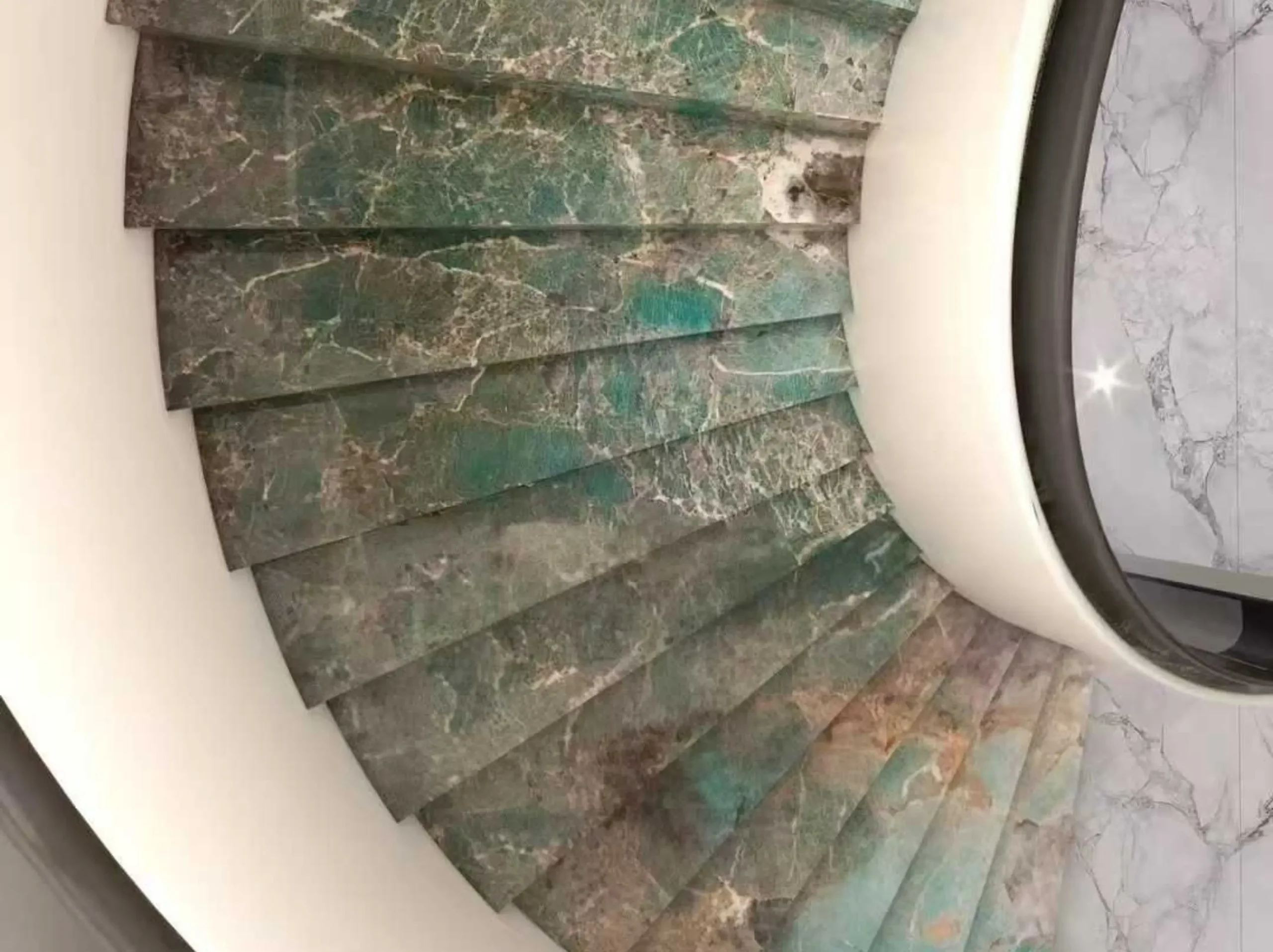 amazonite-granite-staircase-application-03.webp amazonite granite staircase panels for luxury interior design