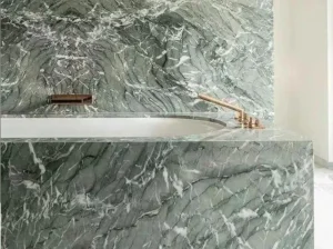 antigua green marble bathroom vanity and wall cladding for luxury interiors