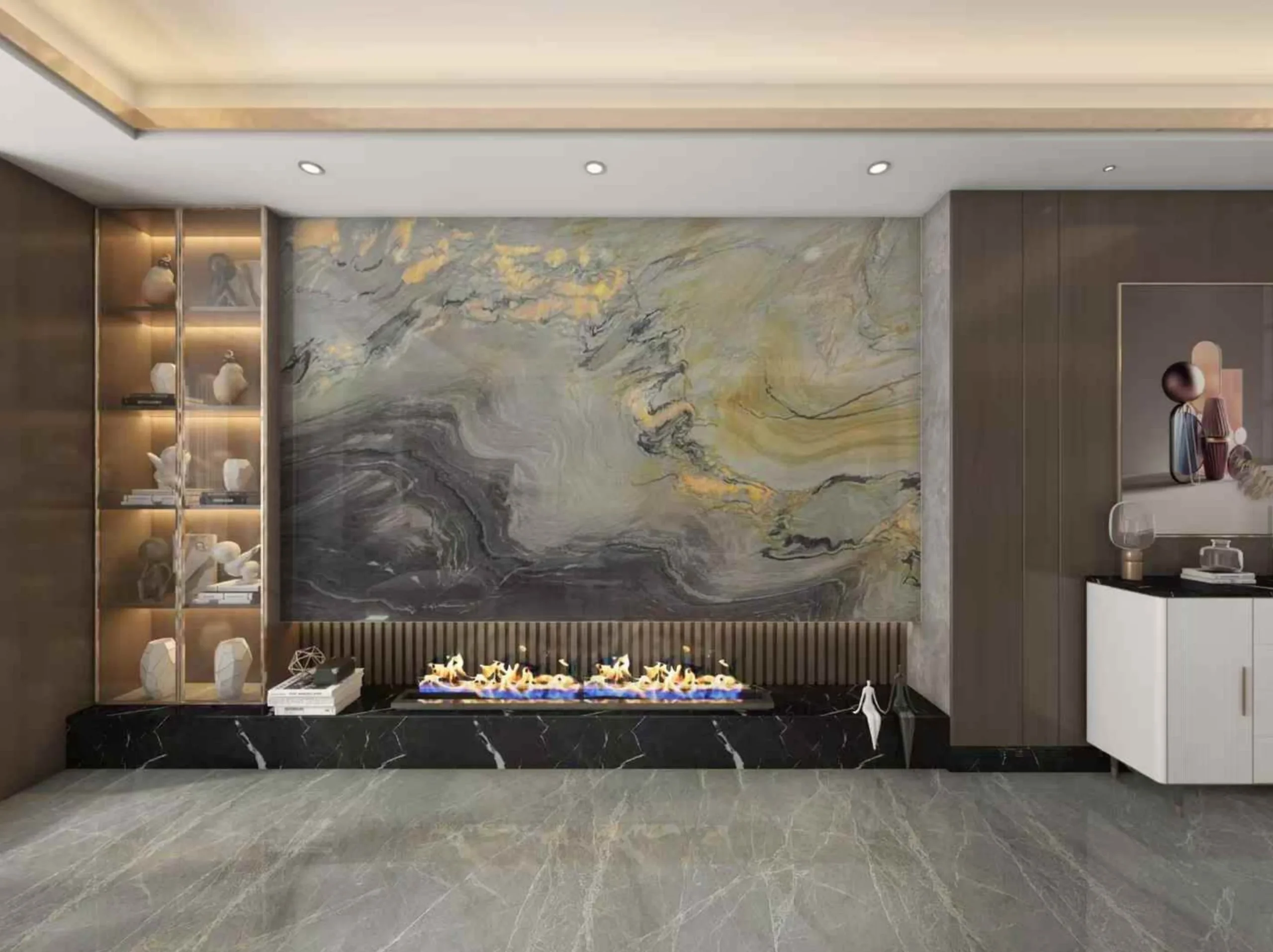 aqua-royal-quartzite-fireplace-feature-wall-application-01.webp aqua royal quartzite fireplace feature wall for luxury interior project