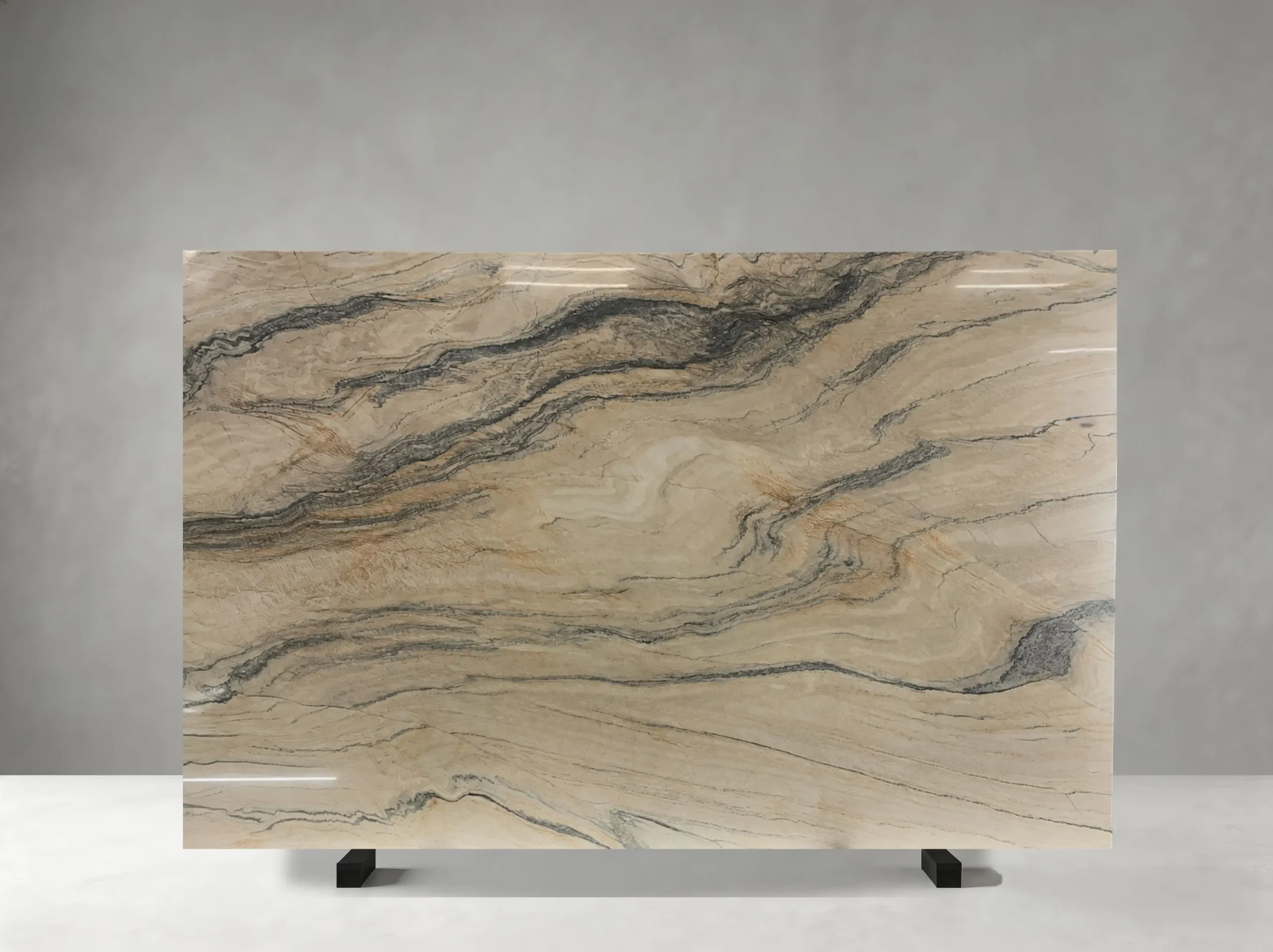 aqua-royal-quartzite-slab-horizontal-grey-vein-04.webp aqua royal quartzite slab with horizontal grey veining for wall cladding and island tops
