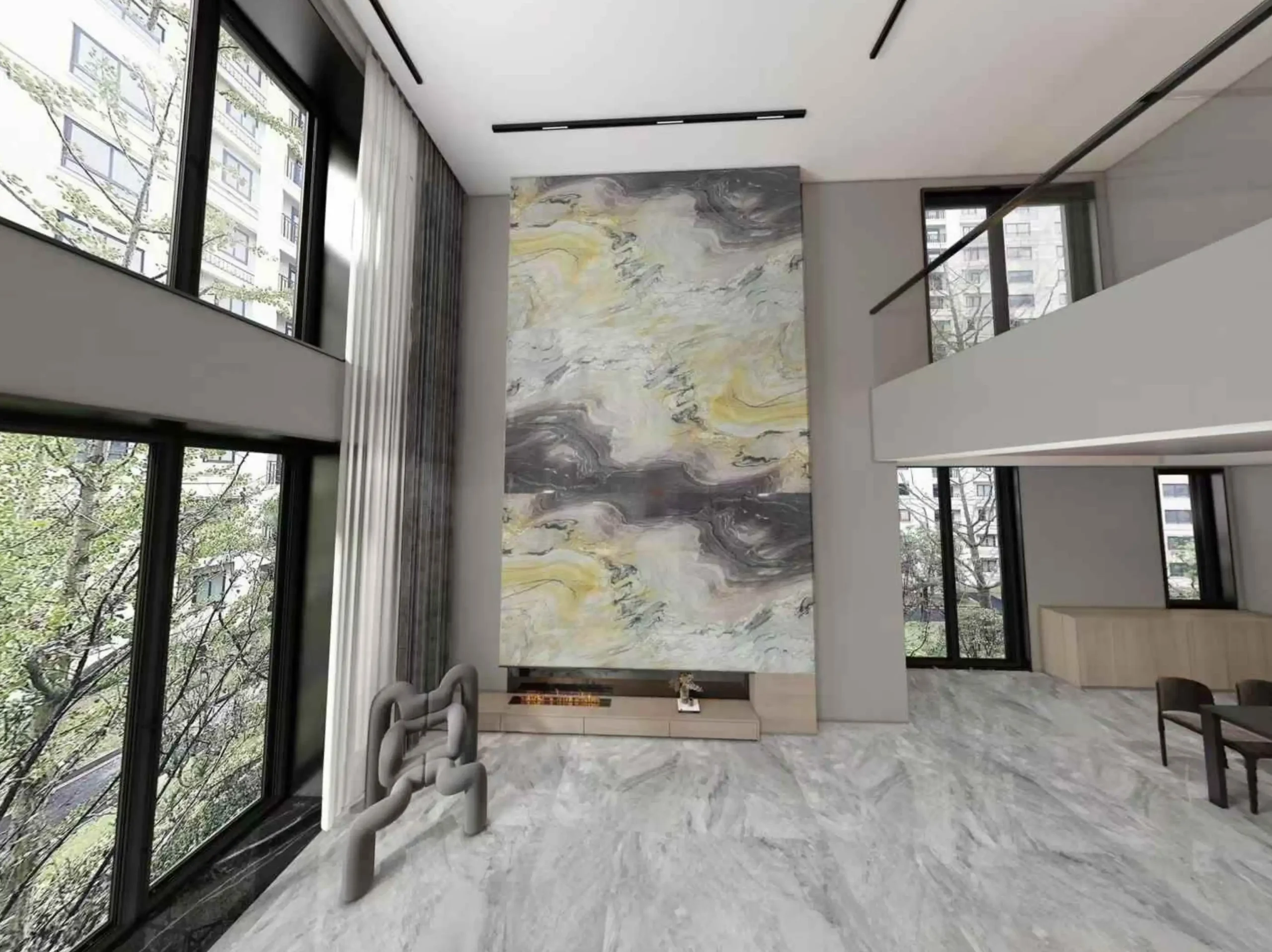 aquarella-quartzite-bookmatched-feature-wall-application-01.webp aquarella quartzite bookmatched feature wall for luxury interior project