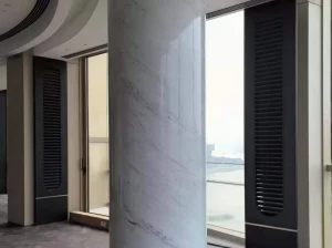 bianco carrara marble interior column wall cladding