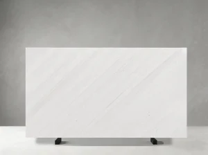 bianco sevic marble subtle diagonal veining slab for luxury interiors