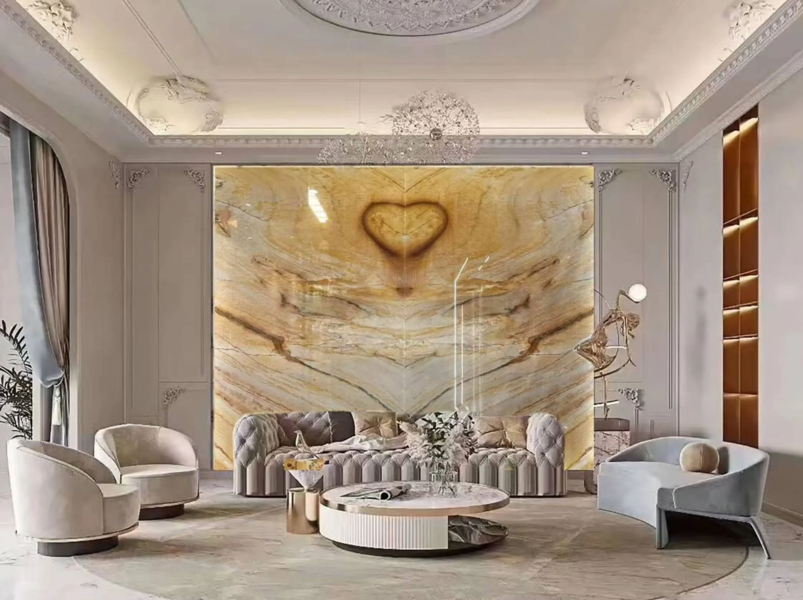 branco-macaubas-quartzite-bookmatch-feature-wall-01.webp branco macaubas quartzite bookmatch feature wall for luxury living room