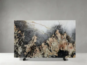 branco splendor granite slab black grey mineral pattern for feature walls