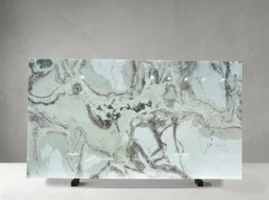 caribbean island marble slab with grey green crystal pattern for walls and tables