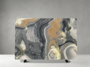 golden blue onyx slab dark blue gold banding for backlit wall panels