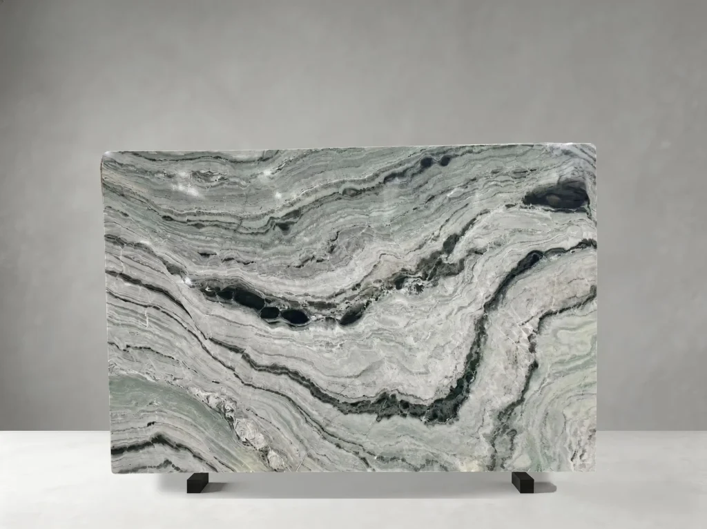 green verde prato marble slab flowing grey green pattern for luxury interiors