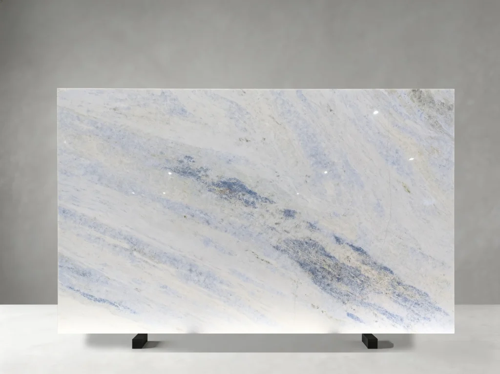 ice blue marble blue grey slab
