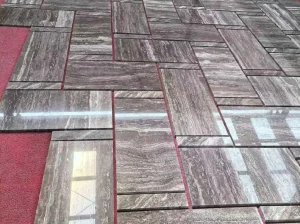 iran gray travertine floor tile layout for interior flooring project