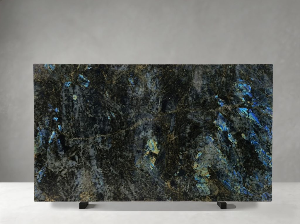 lemurian blue granite slab blue iridescent minerals for walls floors and island tops