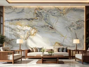 macaubas quartzite living room feature wall cladding