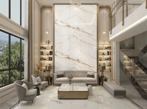 oriental fish belly white marble luxury living room wall cladding