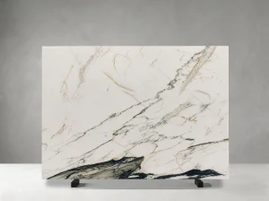 oriental fish belly white marble slab with diagonal grey gold veins