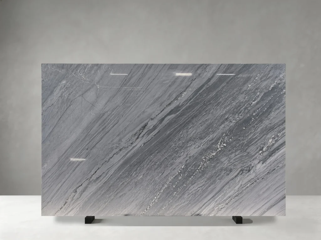 palissandro blue marble slab dark swirling pattern for feature walls and counters