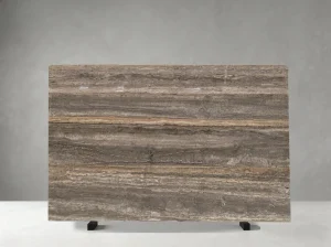 persian silver travertine slab linear grey banding for walls and table tops