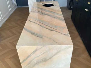 rosa portogallo marble kitchen island top
