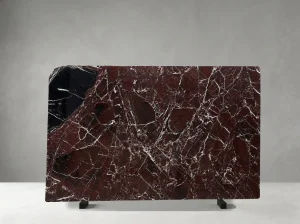 rosso levanto marble slab burgundy red with white veining