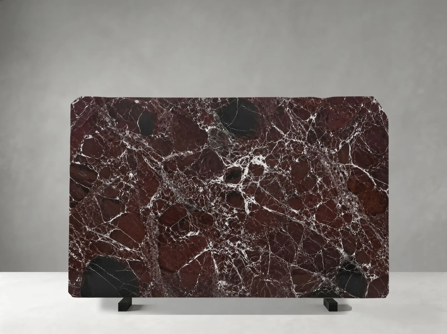 rosso levanto marble slab white vein pattern for wall cladding