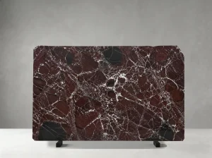 rosso levanto marble slab white vein pattern for wall cladding