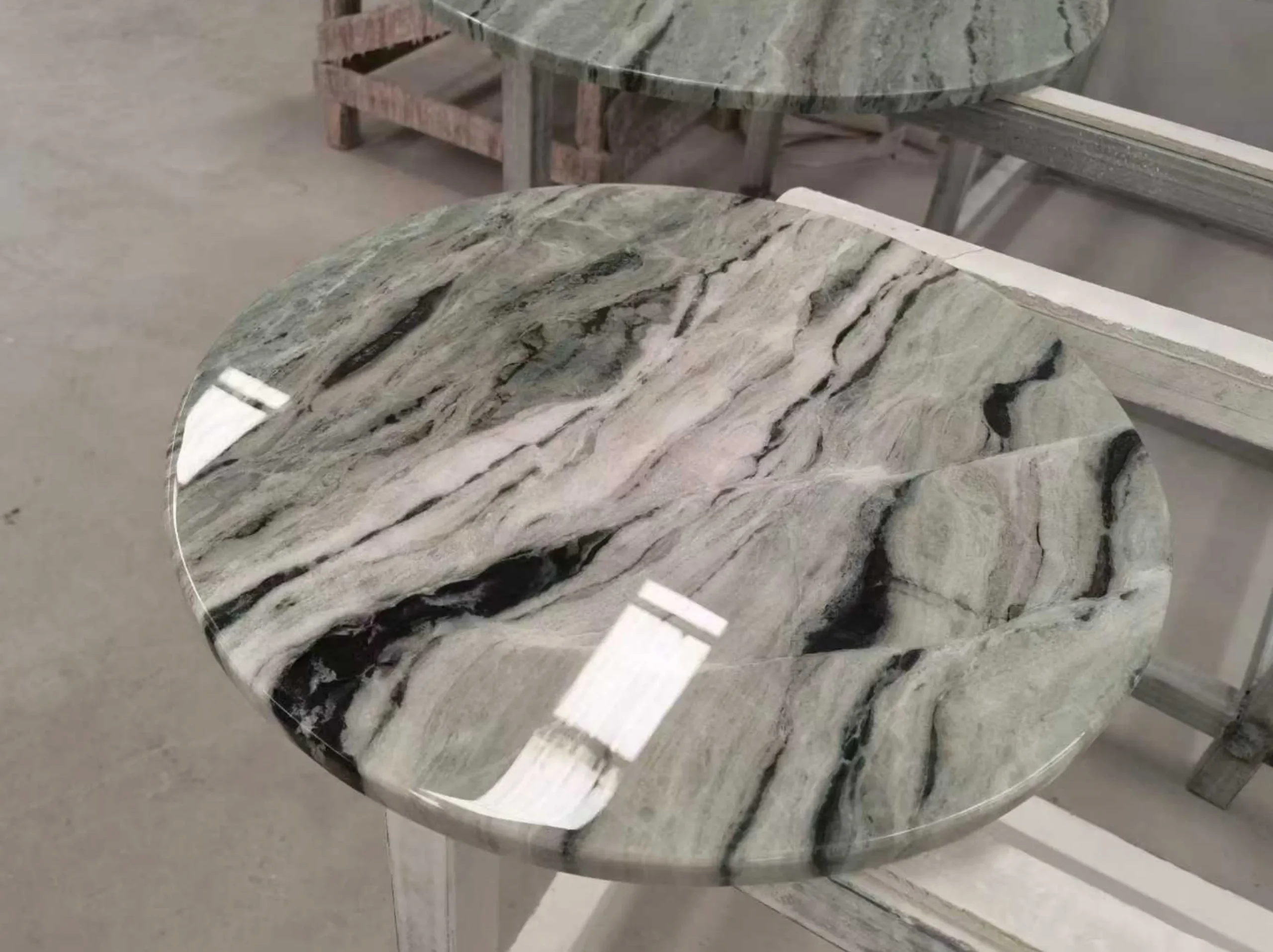 shangri-la-jade-green-marble-round-tabletop-project-02.webp shangri la jade green marble round tabletop for custom furniture project