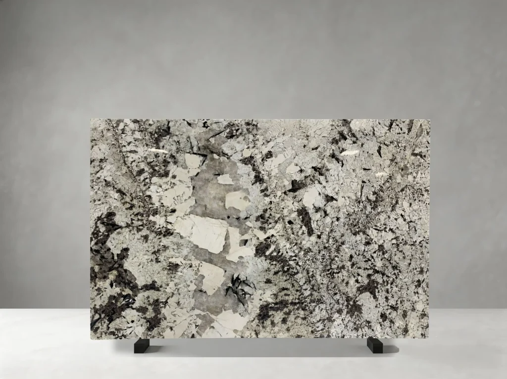 silver fox granite slab silver black mineral pattern for luxury projects
