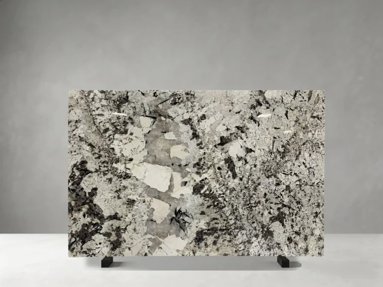 silver fox granite slab silver black mineral pattern for luxury projects