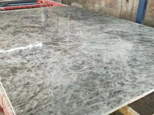 snowy mountain marble polished slab surface detail for table tops