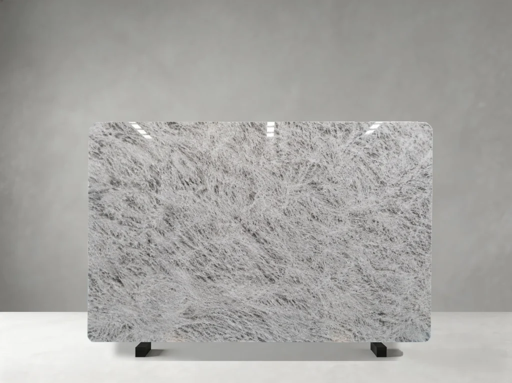 snowy mountain marble slab soft grey white pattern for wall cladding