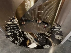 titanium mc granite luxury stair and floor application for interior project
