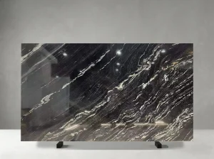 titanium mc granite polished black slab for luxury interior applications