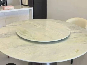 tropical blue marble round dining table top